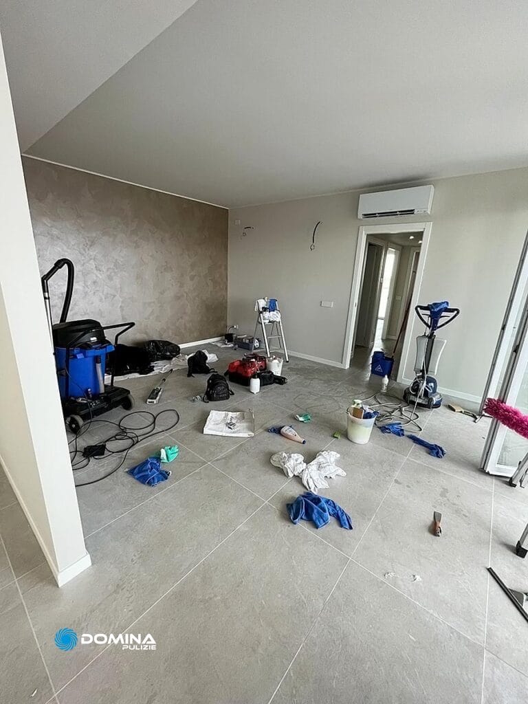 Un appartamento ad Arese dopo le pulizie post ristrutturazione di Domina Pulizie.